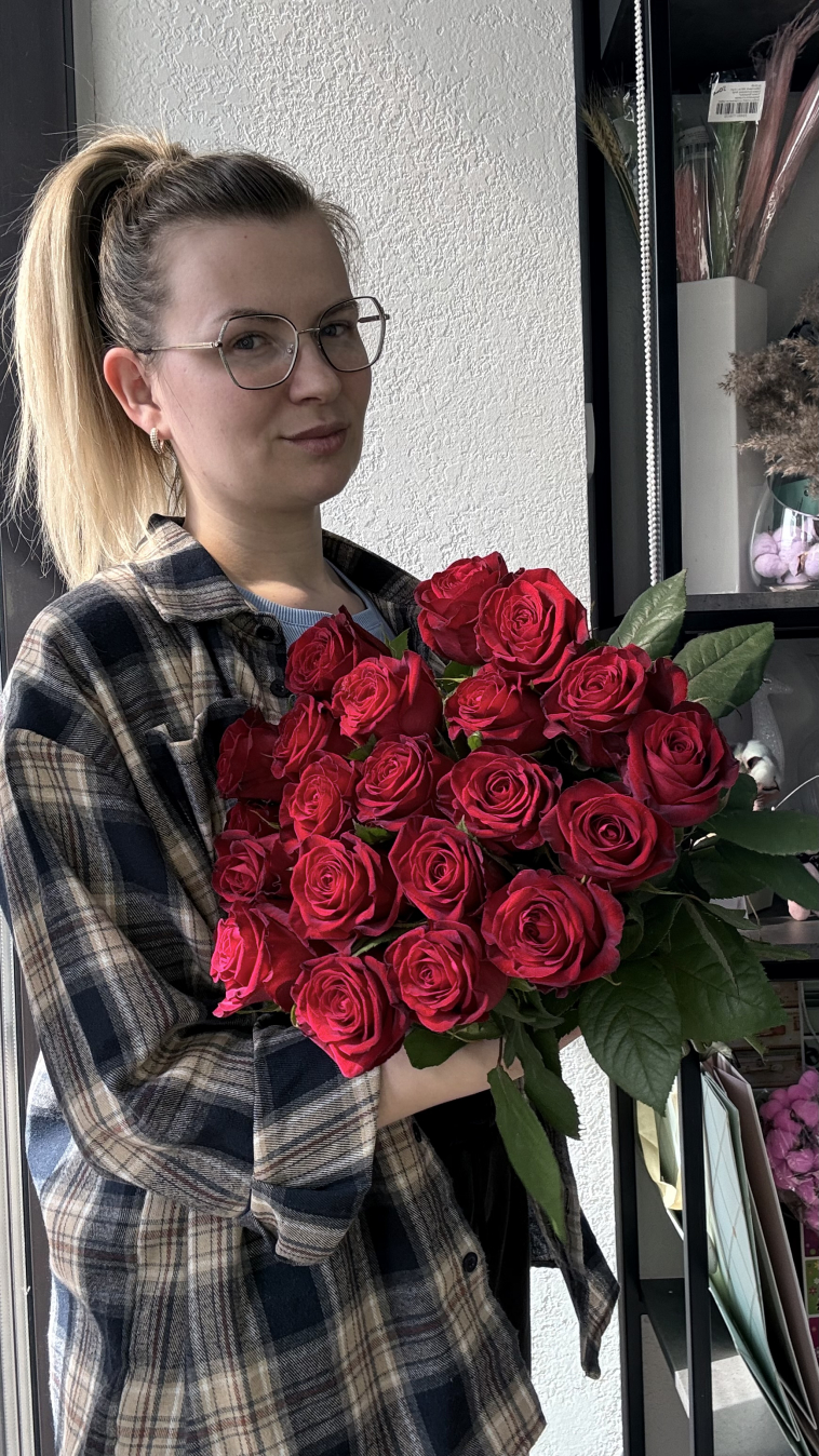 21 Роза с лентой